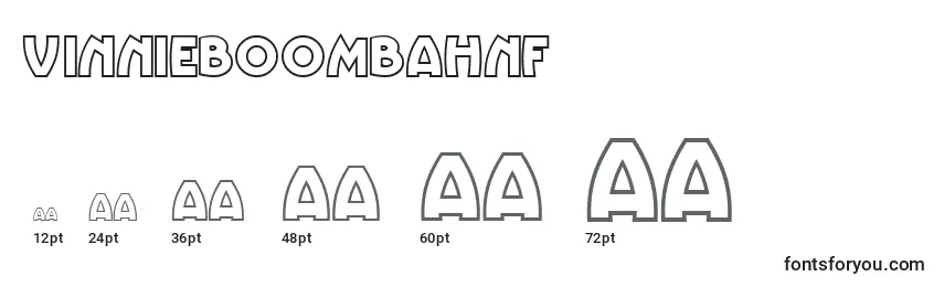 Размеры шрифта Vinnieboombahnf