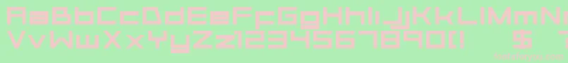 Aerial Font – Pink Fonts on Green Background