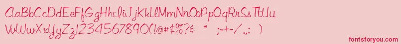 Libbyscript2 Font – Red Fonts on Pink Background