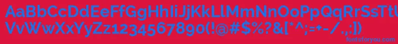 RalewayBold Font – Blue Fonts on Red Background