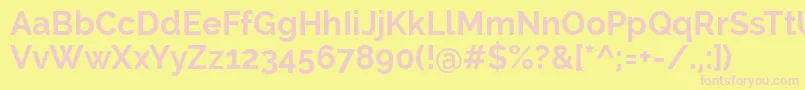 RalewayBold Font – Pink Fonts on Yellow Background