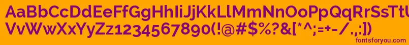 RalewayBold Font – Purple Fonts on Orange Background