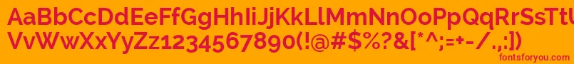 RalewayBold Font – Red Fonts on Orange Background