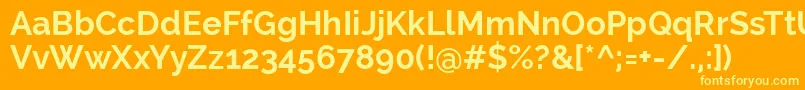 Подробнее о шрифте RalewayBold Шрифт RalewayBold – жёлтые шрифты на оранжевом фоне