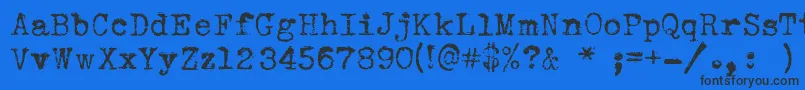 SearsTower Font – Black Fonts on Blue Background