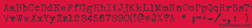 SearsTower Font – Black Fonts on Red Background