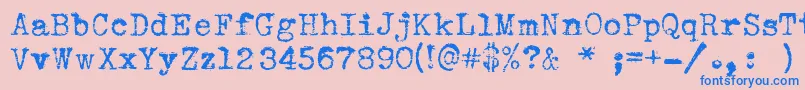 SearsTower Font – Blue Fonts on Pink Background