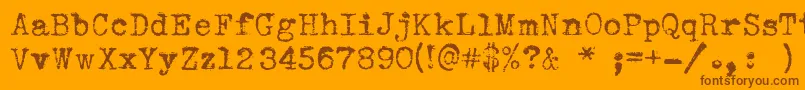 SearsTower Font – Brown Fonts on Orange Background