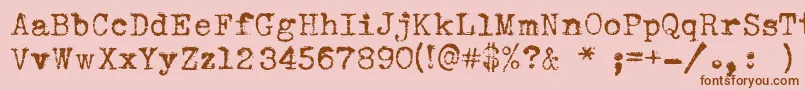 SearsTower Font – Brown Fonts on Pink Background