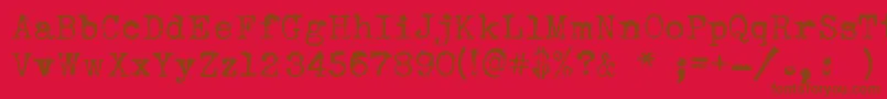 SearsTower Font – Brown Fonts on Red Background