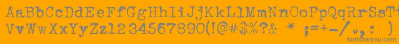 SearsTower Font – Gray Fonts on Orange Background