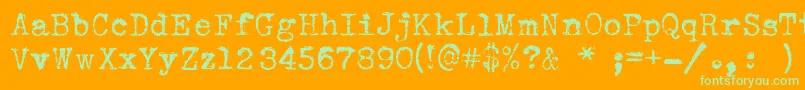 SearsTower Font – Green Fonts on Orange Background