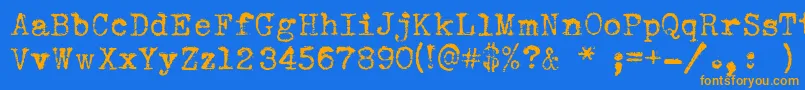 SearsTower Font – Orange Fonts on Blue Background