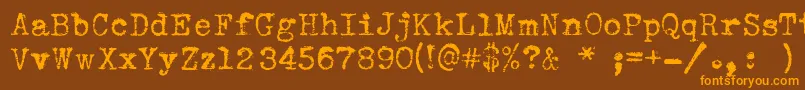 SearsTower Font – Orange Fonts on Brown Background