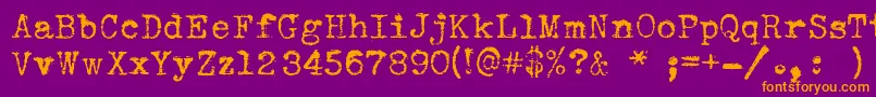 SearsTower Font – Orange Fonts on Purple Background