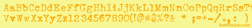 SearsTower Font – Orange Fonts on Yellow Background