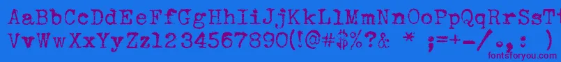 SearsTower Font – Purple Fonts on Blue Background