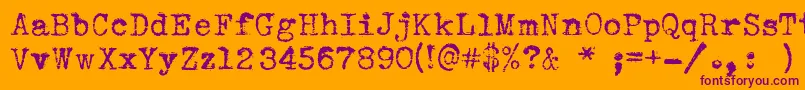 SearsTower Font – Purple Fonts on Orange Background