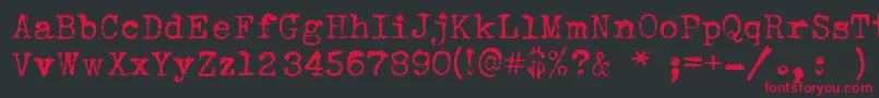 SearsTower Font – Red Fonts on Black Background