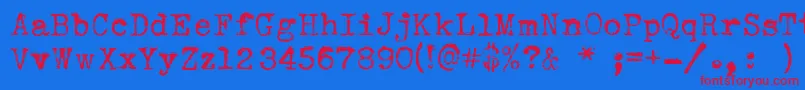 SearsTower Font – Red Fonts on Blue Background