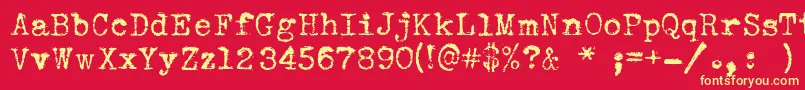 SearsTower Font – Yellow Fonts on Red Background