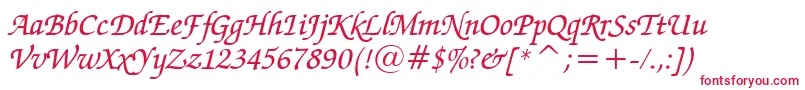 ZapfChanceryMediumItalicBt Font – Red Fonts