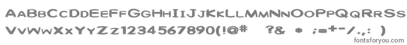 Washablesrb-fontti – harmaat kirjasimet valkoisella taustalla