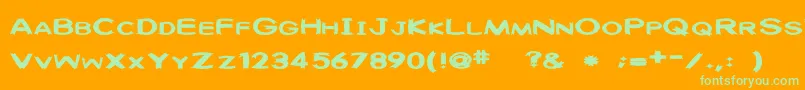 Washablesrb Font – Green Fonts on Orange Background