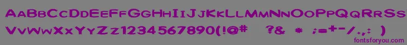 Washablesrb-fontti – violetit fontit harmaalla taustalla