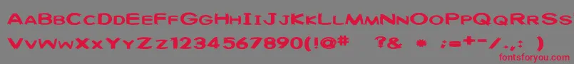 Washablesrb Font – Red Fonts on Gray Background