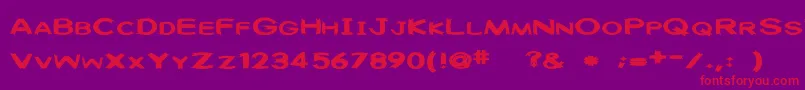 Washablesrb Font – Red Fonts on Purple Background