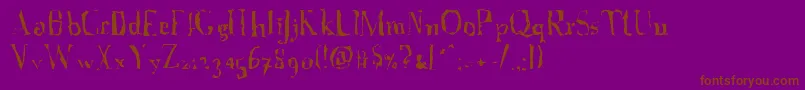 AFontWithSerifsdisordered Font – Brown Fonts on Purple Background