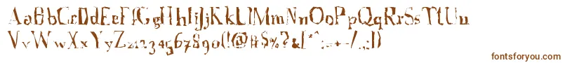 AFontWithSerifsdisordered Font – Brown Fonts on White Background