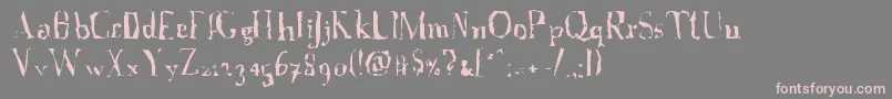 AFontWithSerifsdisordered Font – Pink Fonts on Gray Background