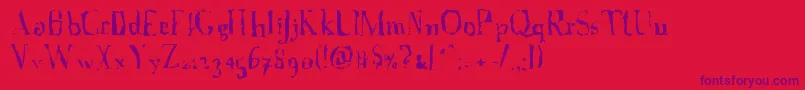 AFontWithSerifsdisordered Font – Purple Fonts on Red Background