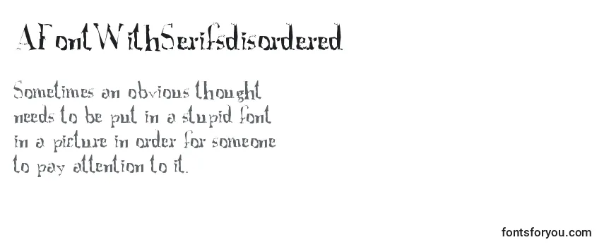 AFontWithSerifsdisordered Font