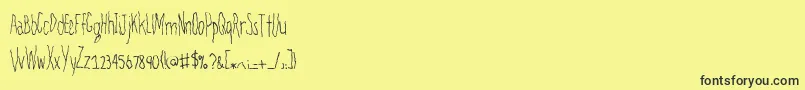 Filamental Font – Black Fonts on Yellow Background