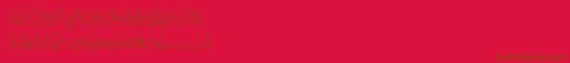 Filamental Font – Brown Fonts on Red Background