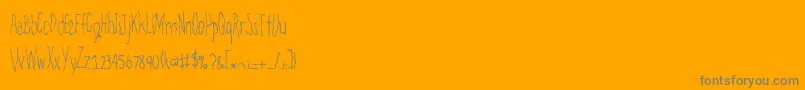 Filamental Font – Gray Fonts on Orange Background