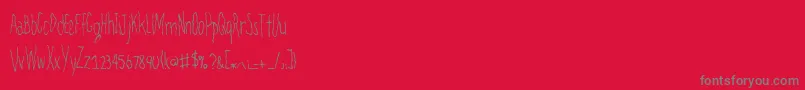 Filamental Font – Gray Fonts on Red Background