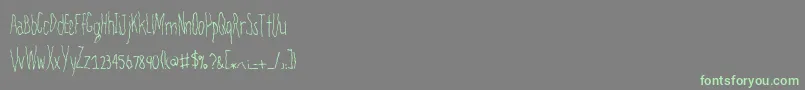 Filamental Font – Green Fonts on Gray Background