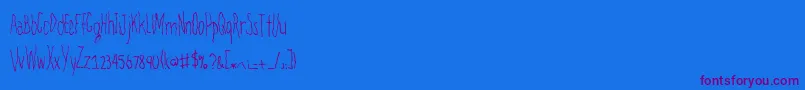 Filamental Font – Purple Fonts on Blue Background