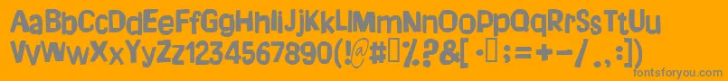 Dreamofme-Schriftart – Graue Schriften auf orangefarbenem Hintergrund