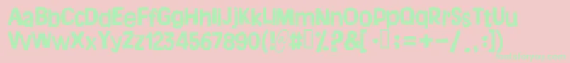 Dreamofme Font – Green Fonts on Pink Background