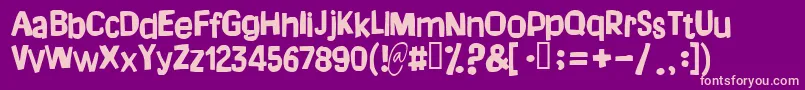 Dreamofme Font – Pink Fonts on Purple Background