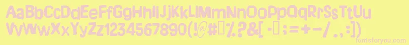 Dreamofme Font – Pink Fonts on Yellow Background