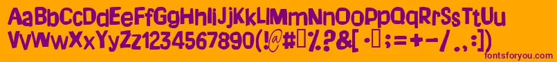 Dreamofme Font – Purple Fonts on Orange Background