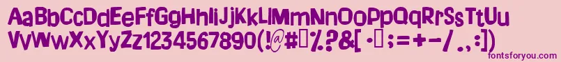 Dreamofme Font – Purple Fonts on Pink Background