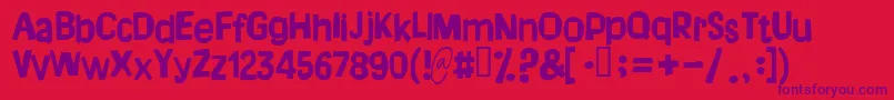 Dreamofme Font – Purple Fonts on Red Background