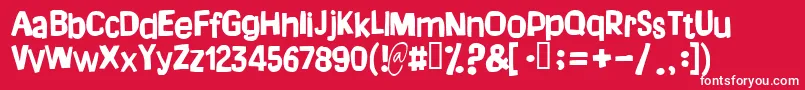 Dreamofme Font – White Fonts on Red Background